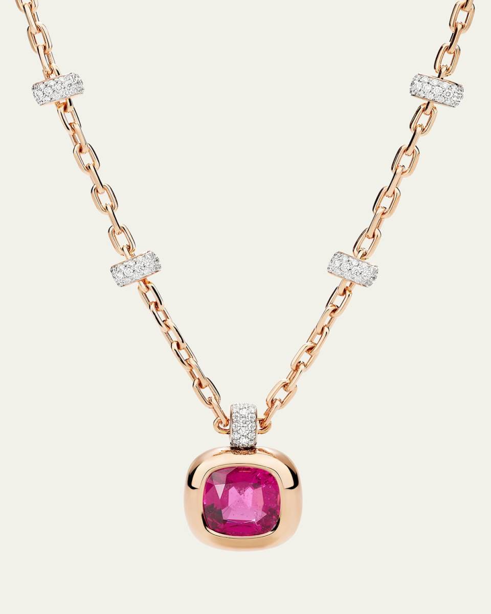 Nudo 18K Diamond and Rubellite Pendant Necklace
